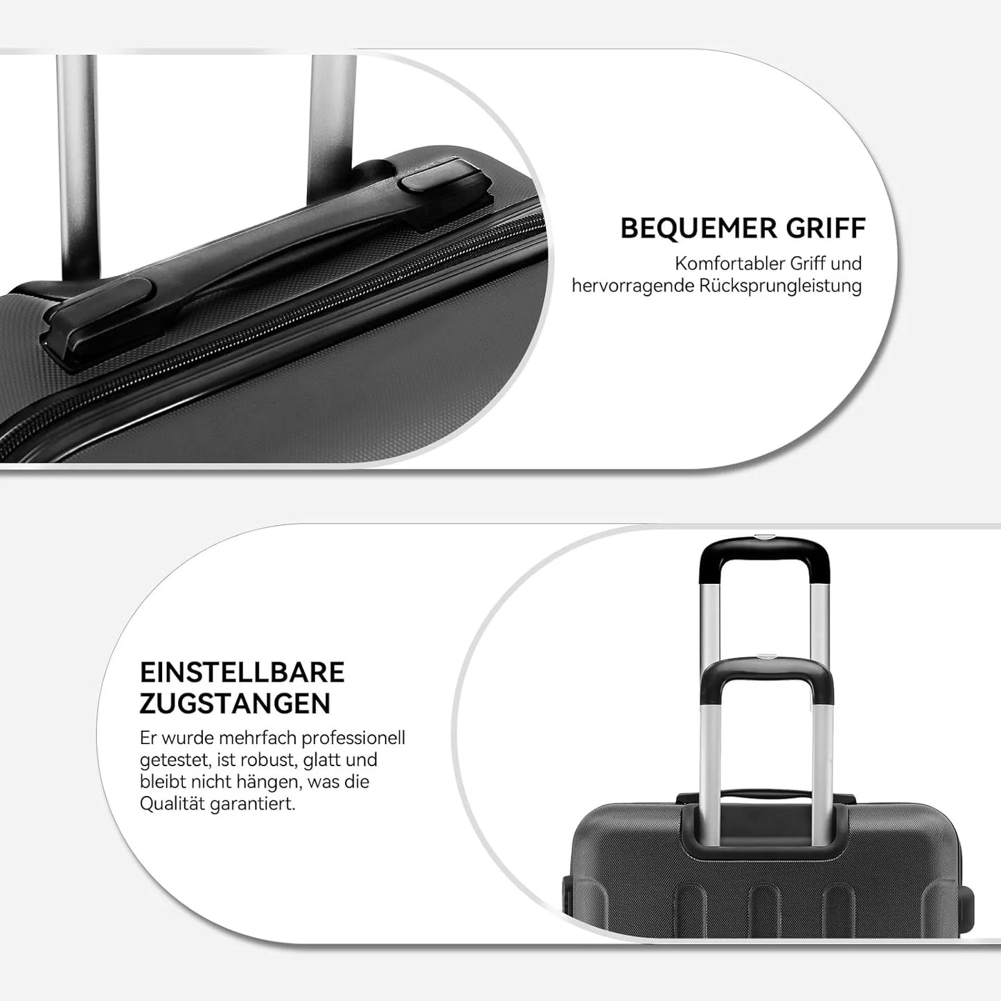 Schwarzes Koffer set